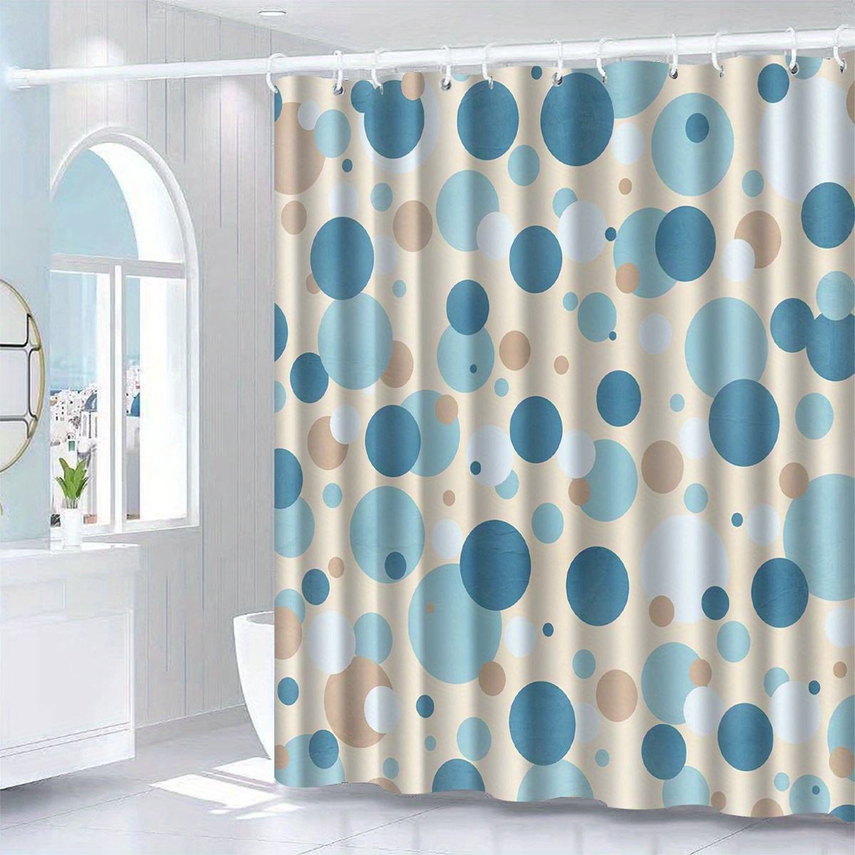 Home Bathroom Partition - 1 tenda da doccia rotonda blu