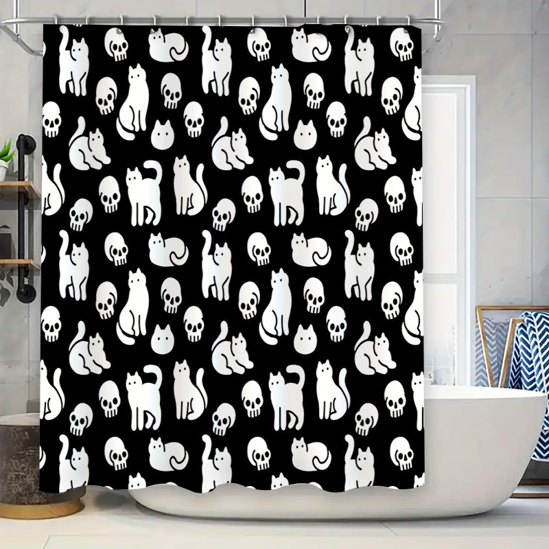 Home Bathroom Design Ideas - Tenda da doccia per gatti Modello