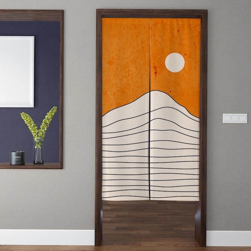 Home Bathroom Partition - VIKAMA Tenda Minimalista Astratta Giapponese per