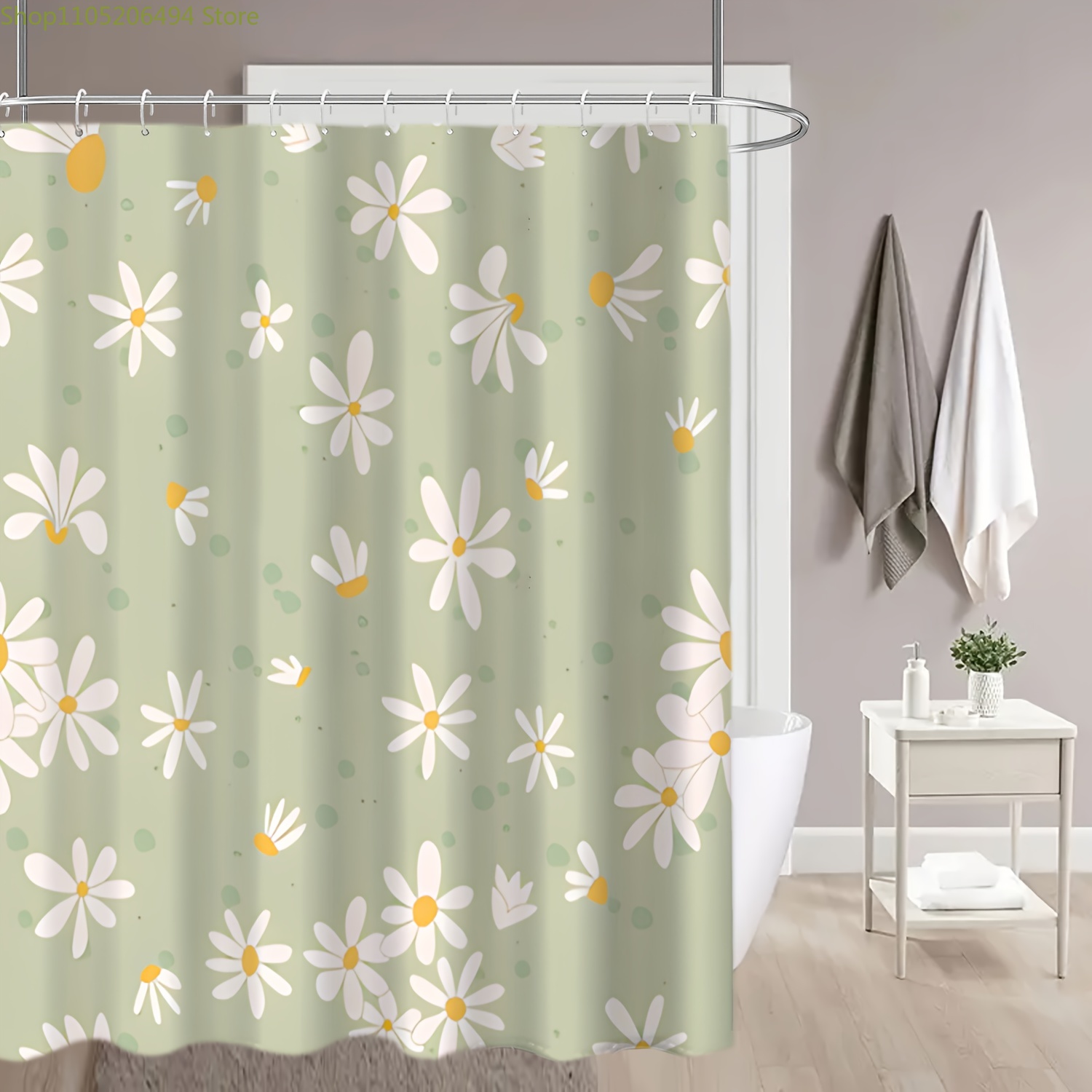 Home Bathroom Design Ideas - Tenda da Doccia con Graziosi Fiori