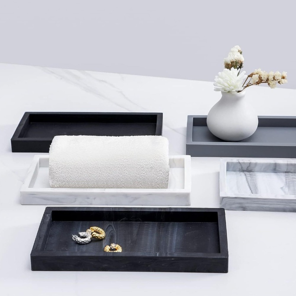 Zara Home Bathroom Tray - Vassoio da bancone da bagno addensato