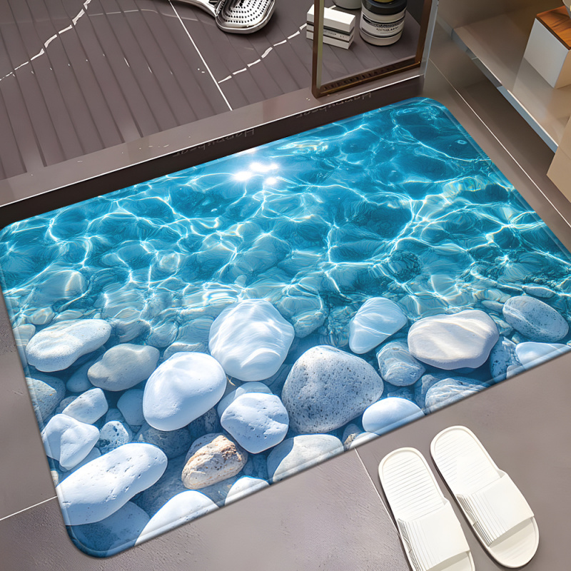 Zara Home Bathroom Mat - VIKAMA Tappetino trasparente in gres porcellanato