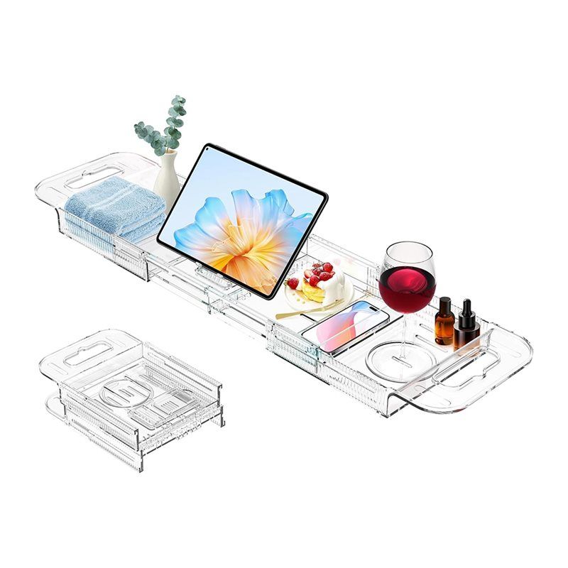 Bath Caddy Tray - AEE2-Vassoio portaoggetti espandibile per vasca da