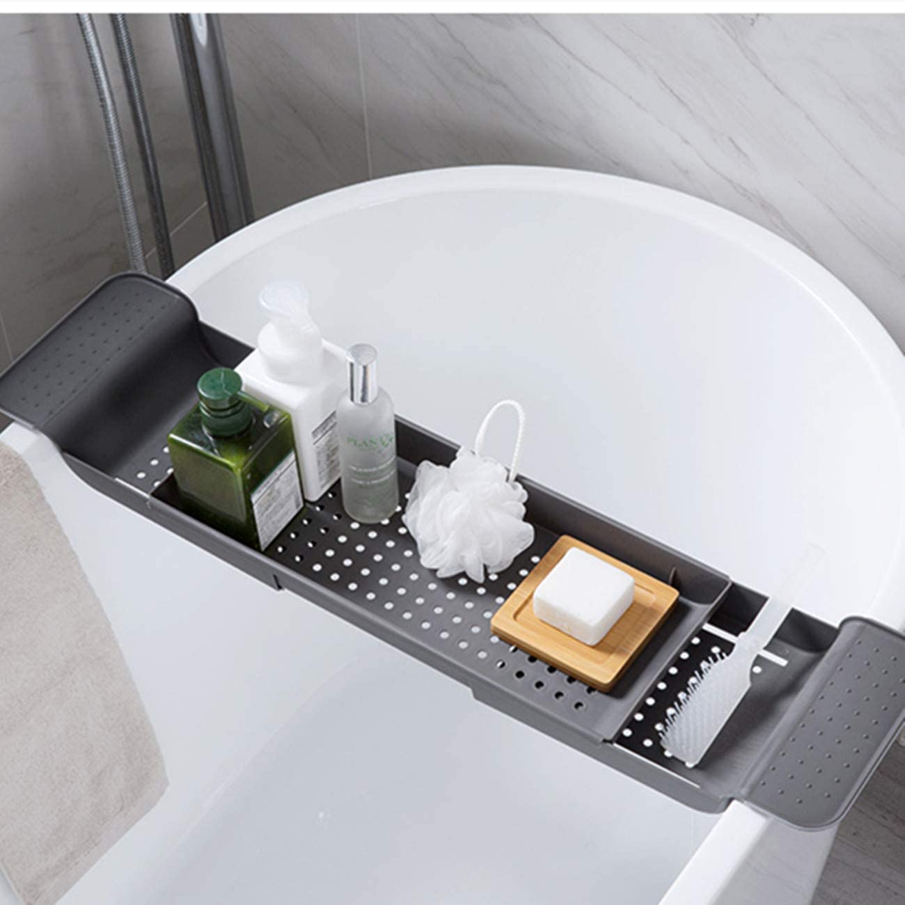 Bath Caddy Tray - Vassoio Portaoggetti Espandibile per Vasca da