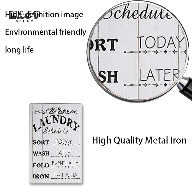 Targa in Metallo con Slogan, D - Home Bathroom Decor recensione e prezzo