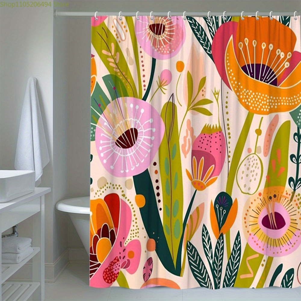 Tenda da Doccia con Motivo Flo - Home Bathroom Design Ideas recensione e prezzo