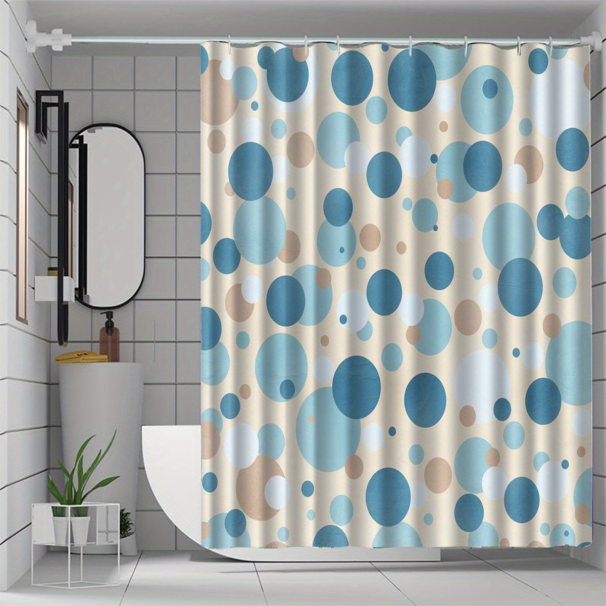 1 tenda da doccia rotonda blu  - Home Bathroom Partition recensione e prezzo