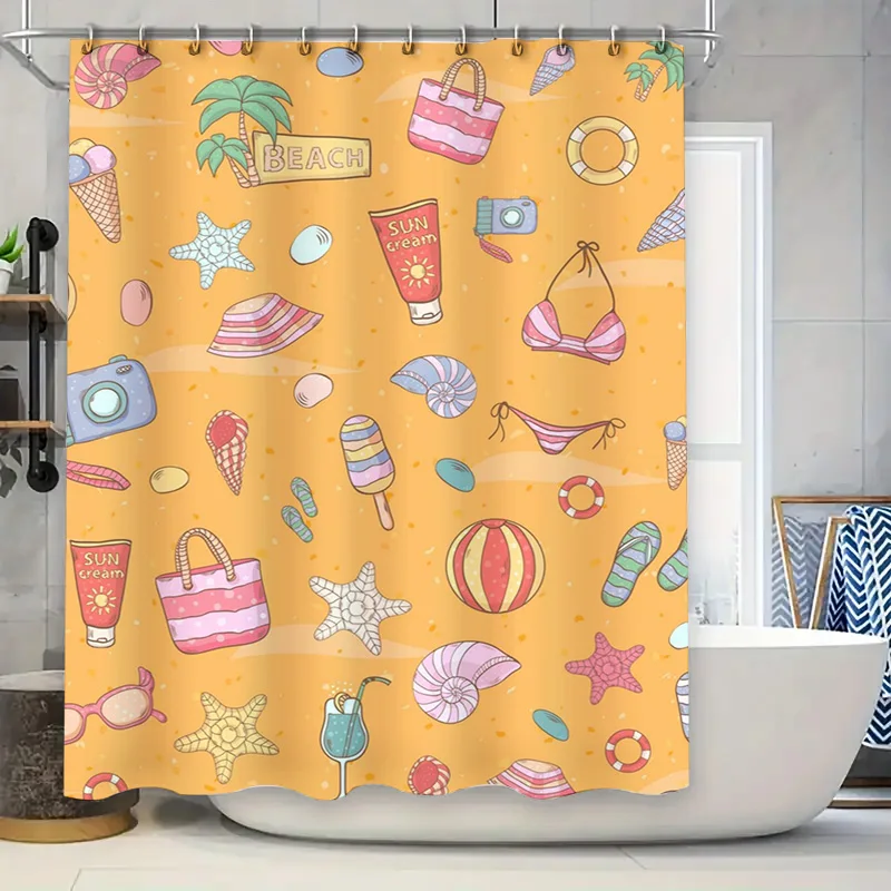 Tenda da doccia a tema estivo  - Home Bathroom Design Ideas recensione e prezzo