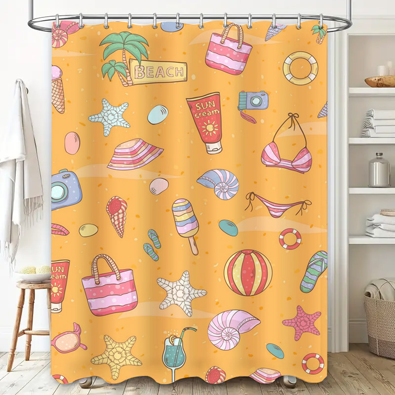 Tenda da doccia a tema estivo  - Home Bathroom Design Ideas recensione e prezzo