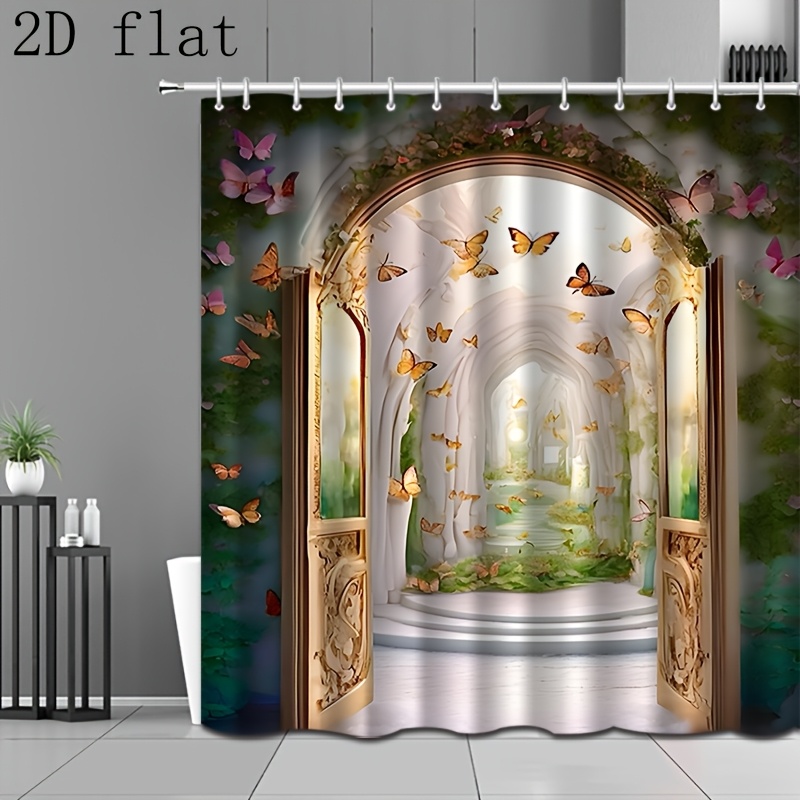 1 tenda da doccia con ganci, d - Home Bathroom Partition recensione e prezzo