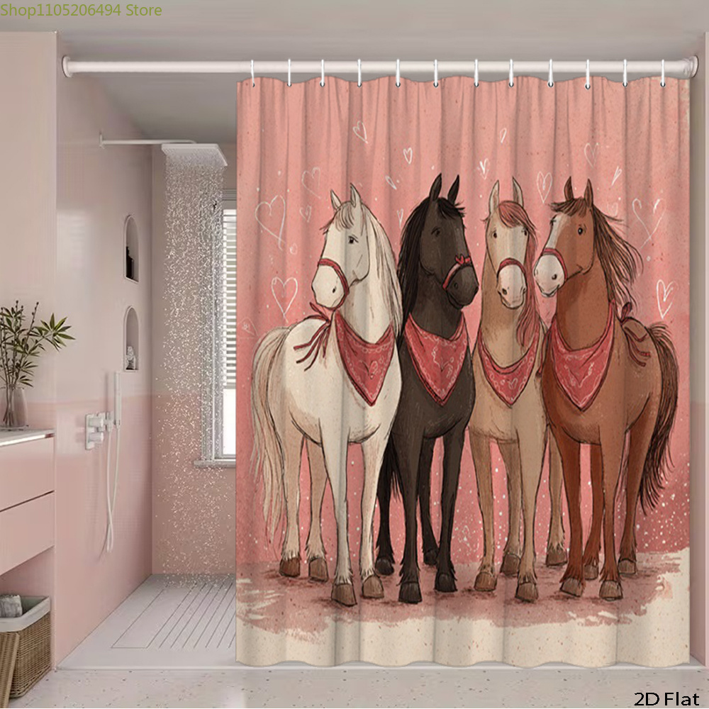 Tenda da doccia con cavalli ca - Home Bathroom Design Ideas recensione e prezzo